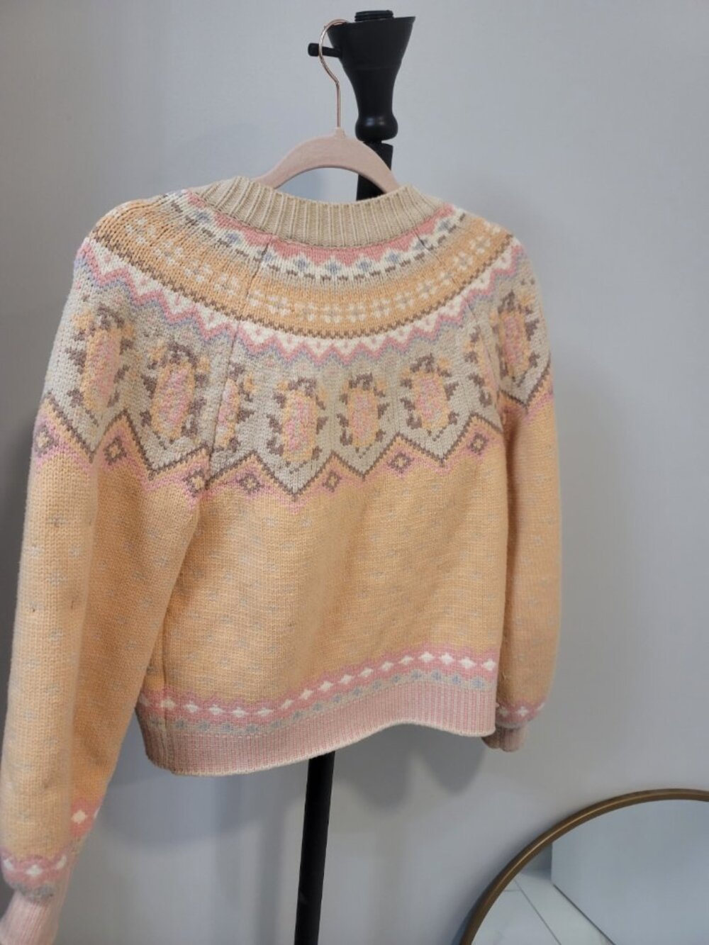 LoveShackFancy Honeypoe Boyfriend Cardigan Sweater Multicolor S - Picture 3 of 7